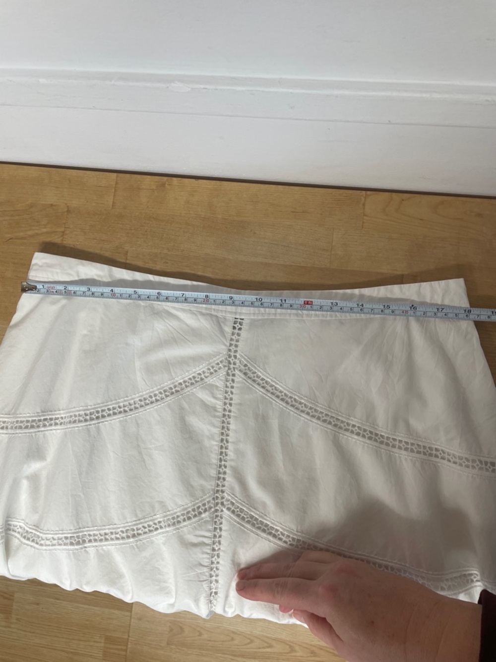 Vineyard Vines lined white cotton crochet design maxi skirt women’s size XL - Picture 13 of 14